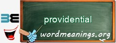 WordMeaning blackboard for providential